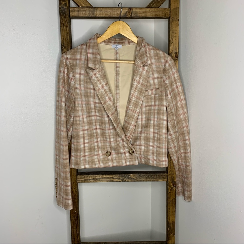 VOY Plaid Women's Blazer Size S